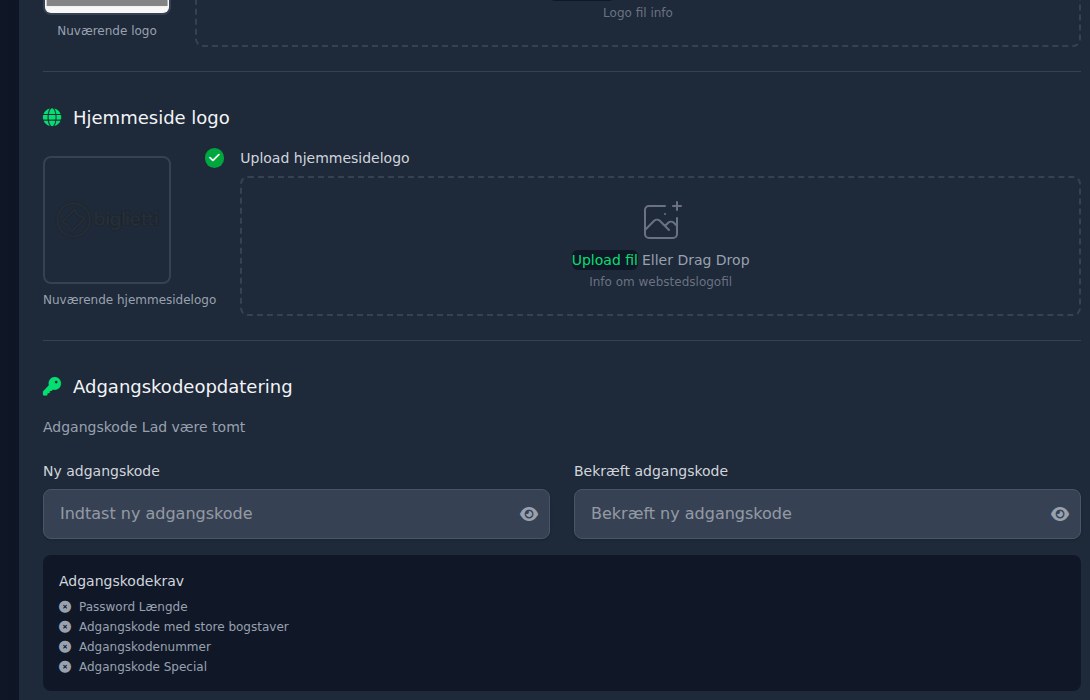 Bilbaro flow screenshot: Min profil Bund