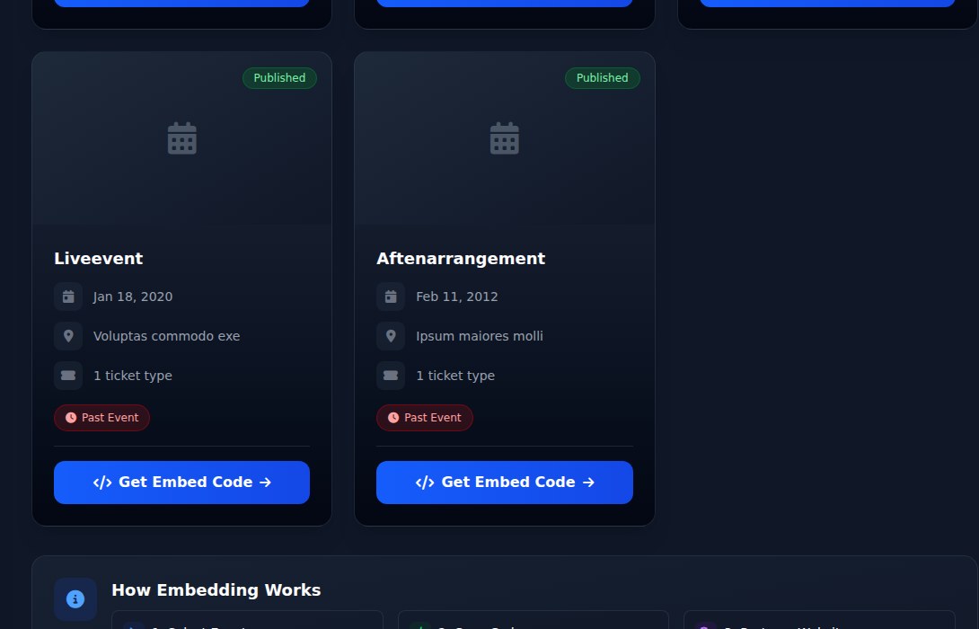 Bilbaro flow screenshot: Embed eventliste Bund