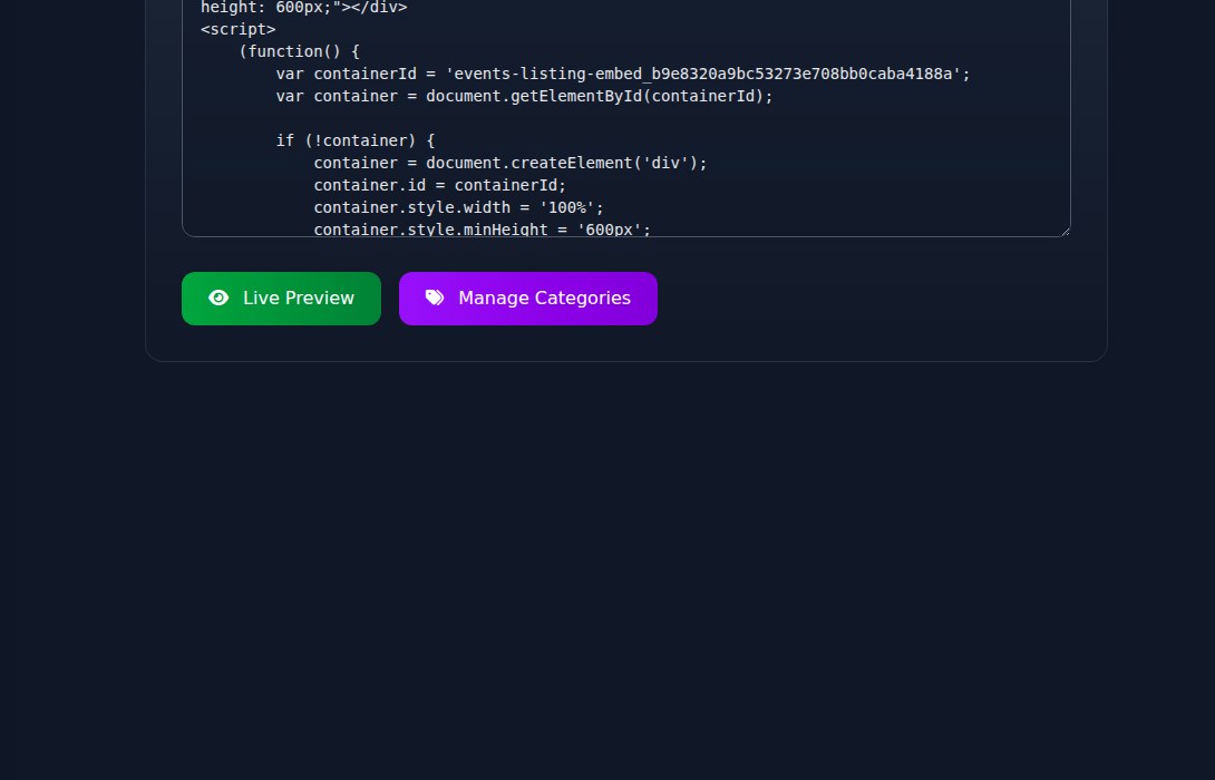 Bilbaro flow screenshot: Embed oversigtskode Bund