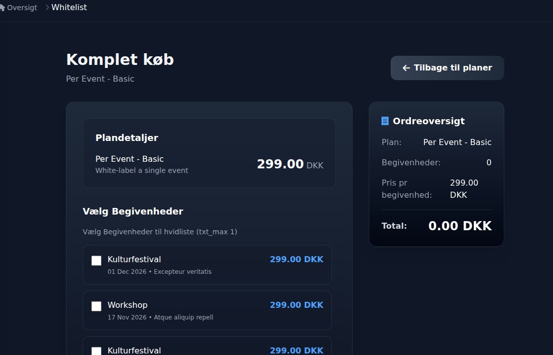 Bilbaro flow screenshot: Køb hvidliste Top