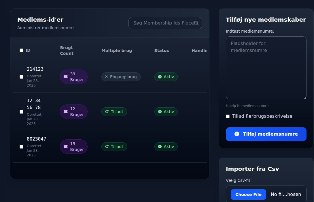 Bilbaro flow screenshot: Medlemstal Midt