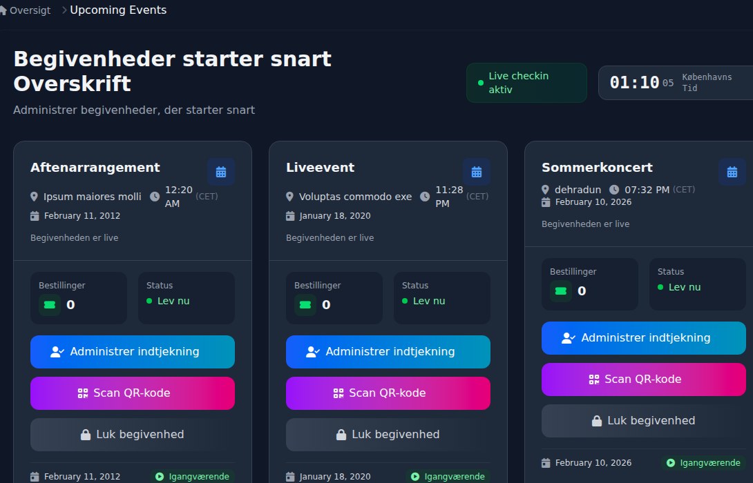 Bilbaro flow screenshot: Event check-in Top