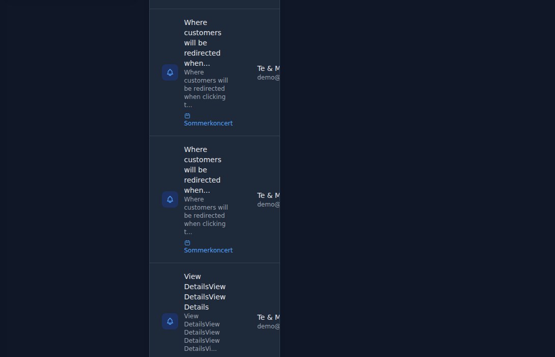 Bilbaro flow screenshot: Notifikationer Bund