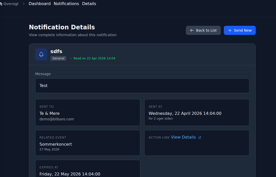 Bilbaro flow screenshot: Notifikation detaljer Top