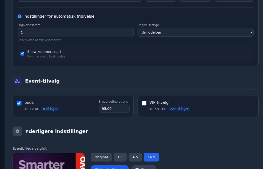 Bilbaro flow screenshot: Rediger Sommerkoncert Midt