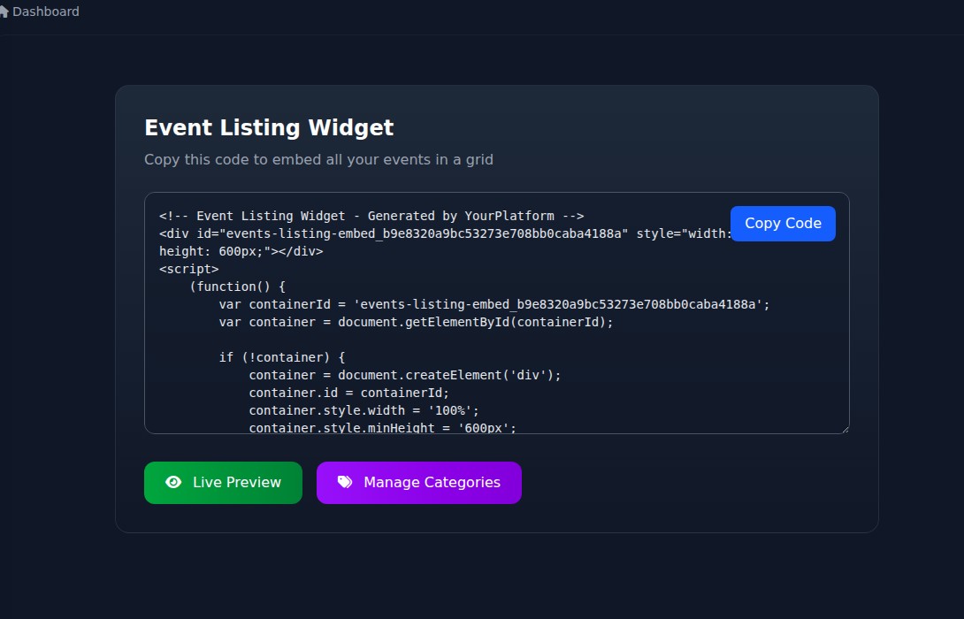 Bilbaro dashboard: Embed oversigtskode